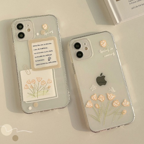 크라이스 심플 플라워 꽃무늬 투명 젤리 핸드폰 빈티지 로맨틱 우정 휴대폰 아이폰케이스 7 8 SE2 X XS Max 11 12 미니 프로 맥스 pro