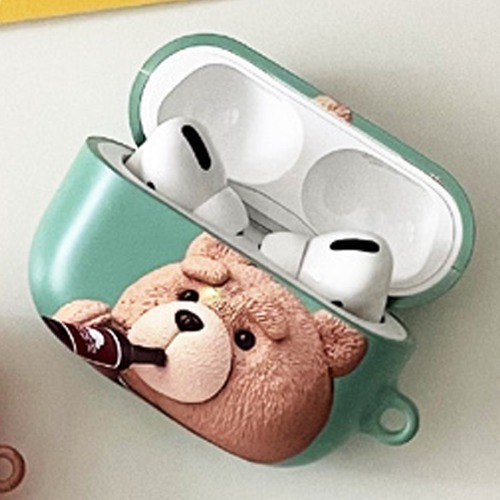 해미쉬 귀여운 곰돌이 PC 하드 러블리 빈티지 캐주얼 커플 에어팟 에어팟프로 3세대 케이스