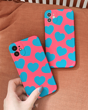 로지 핑크 하트 패턴 젤리 핸드폰 로맨틱 러블리 휴대폰 아이폰케이스 7 8 SE2 X XS Max 11 12 미니 프로 맥스