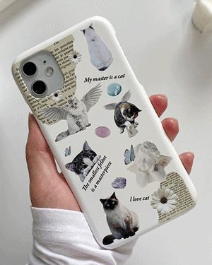 아멜리에 고양이 빈티지 캐주얼 핸드폰 카드 수납 젤리 하드 커플 집사 휴대폰 아이폰케이스 7 8 플러스 X XR XS Max 11 12 13 14 미니 프로 맥스
