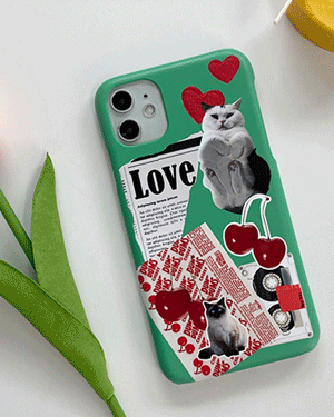 보카치노 고양이 빈티지 캐주얼 핸드폰 카드 수납 하드 커플 집사 휴대폰 아이폰케이스 7 8 SE2 플러스 X XR XS Max 11 12 13 14 미니 프로 맥스
