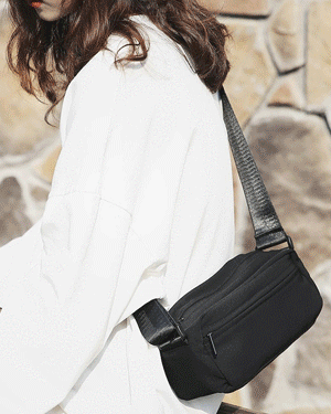 매그너슨 블랙 캔버스 미니 숄더 크로스백,보조 천가방