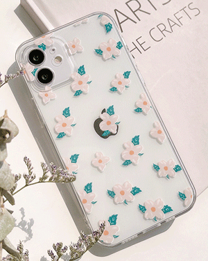알렉시아 플라워 꽃무늬 투명 젤리 핸드폰 빈티지 로맨틱 심플 휴대폰 아이폰케이스 7 8 SE2 X XS Max 11 12 미니 프로 맥스 mini pro