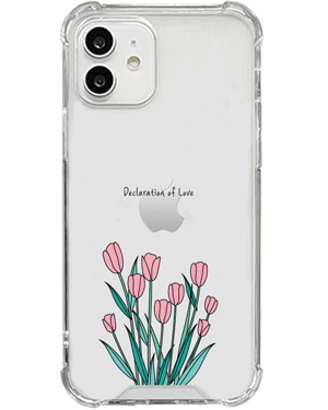 플로라 투명 탱크 젤하드 플라워 튤립 꽃무늬 핸드폰 빈티지 로맨틱 휴대폰 아이폰케이스 7 8 SE2 X XR XS MAX 11 12 13 14 15 미니 플러스 프로 맥스
